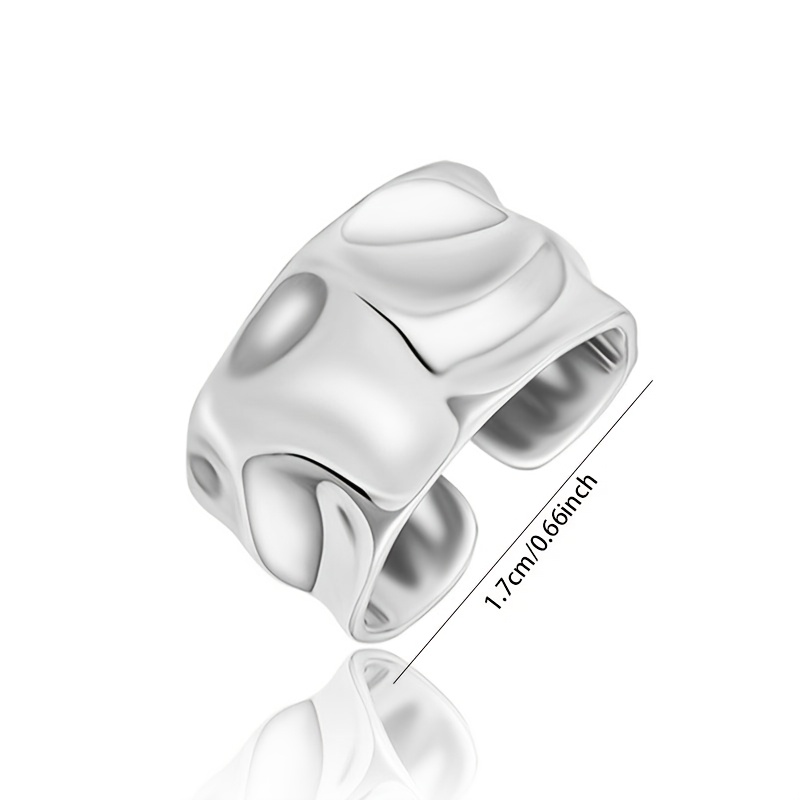 Women's S925 Silver Statement Ring, Irregular Design Gift
